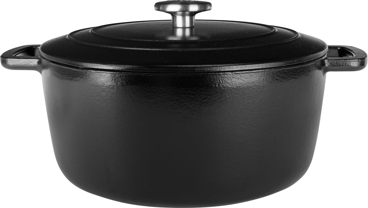 Cocotte avec couvercle - COSY & TRENDY - FONTESTIC - Fonte émaillée- Ø24 cm - 4,6 L - Tous feux dont induction - Noir
