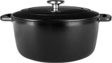 Cocotte avec couvercle - COSY & TRENDY - FONTESTIC - Fonte émaillée- Ø24 cm - 4,6 L - Tous feux dont induction - Noir