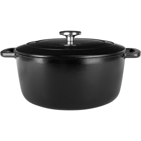 Cocotte avec couvercle - COSY & TRENDY - FONTESTIC - Fonte émaillée- Ř28 cm - 6,15 L - Tous feux dont induction - Noir