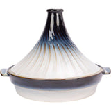 Tajine en gres - COSY & TRENDY - Tous feux sauf induction - Ø 31,7 cm - Blanc / Bleu