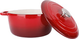 Cocotte avec couvercle - COSY & TRENDY - FONTESTIC - Fonte émaillée- Ø24 cm - 4,6 L - Tous feux dont induction - Rouge