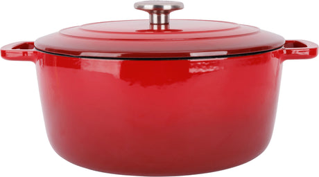 Cocotte avec couvercle - COSY & TRENDY - FONTESTIC - Fonte émaillée- Ř28 cm - 6,15 L - Tous feux dont induction - Rouge