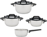 Batterie de cuisine  - Tous feux dont induction - COSY & TRENDY - CASCADE - Acier inxoydable - 7 pieces
