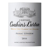 Ch‚teau Couhins Lurton Vis 2016 Pessac LÈognan - Vin blanc de Bordeaux