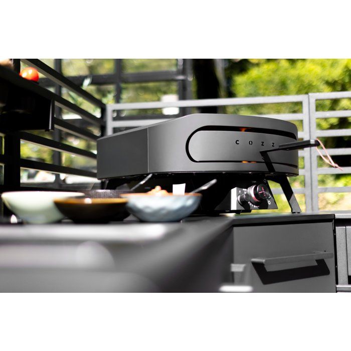 Four a pizza gaz - COZZE - 17 - Pierre rotative - Thermometre - 8 kW - Jusqu'a 610 °C  - Bouton led