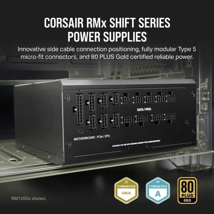 Alimentation PC - CORSAIR - CP-9020251-EU - RMx Shift Series RM750x - 80 PLUS Gold
