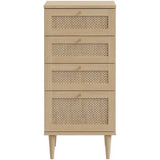 Commode - CALASETTEA - 4 tiroirs - Décor Chene - 50,4 x 41,4 x 108,8 cm