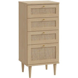 Commode - CALASETTEA - 4 tiroirs - Décor Chene - 50,4 x 41,4 x 108,8 cm