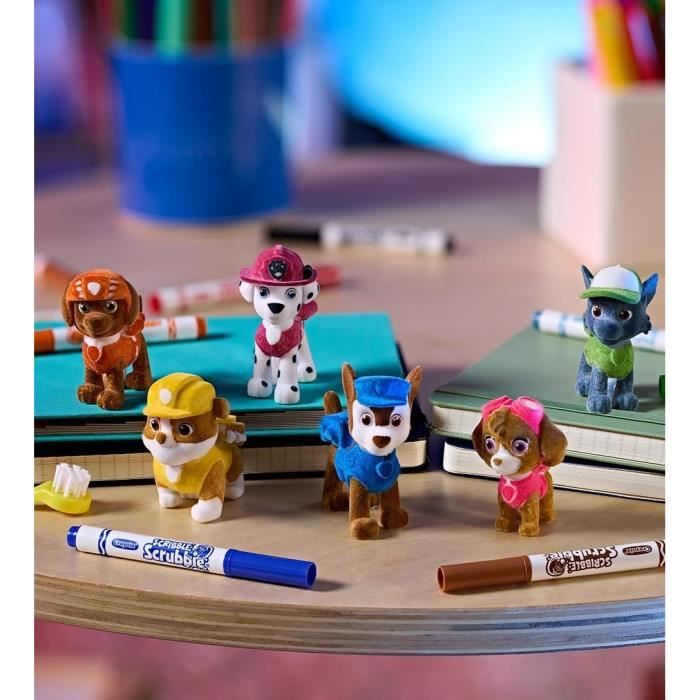Washimals - Mes animaux a colorier - CRAYOLA - Super Set 8 animaux Pat'Patrouille - Des 3 ans