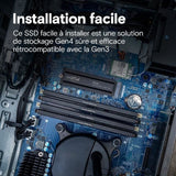 CRUCIAL - P310 - Disque SSD Interne - 2TB - Gen4 - NVMe M.2 - Jusqu'a 7100 Mo/s