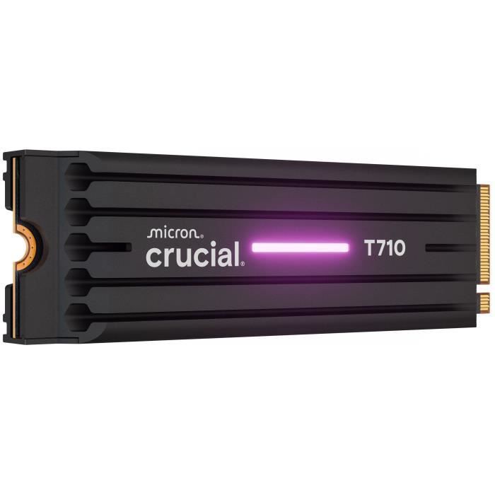 CRUCIAL - SSD interne - T710 - 1 To - avec dissipateur - PCIe Gen5 NVMe M.2