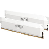CRUCIAL Mémoire RAM DDR5 PRO - Overclocking Edition - Kit 64GB (2 x 32GO) - 6400 MT/s - CL40 - UDIMM - Blanc