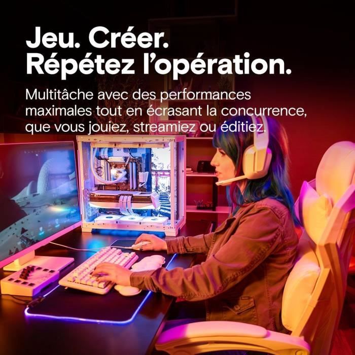Mémoire gamer - CRUCIAL Pro OC - CP16G64C32U5W - 16 Go DDR5-6400 UDIMM - CL32 avec dissipateur thermique - Blanc