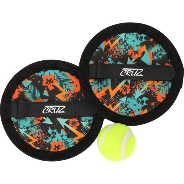 Set de balles d'attrape - CRUZ - Néoprene - Dragonne ajustable - Idéal pour enfants et adultes
