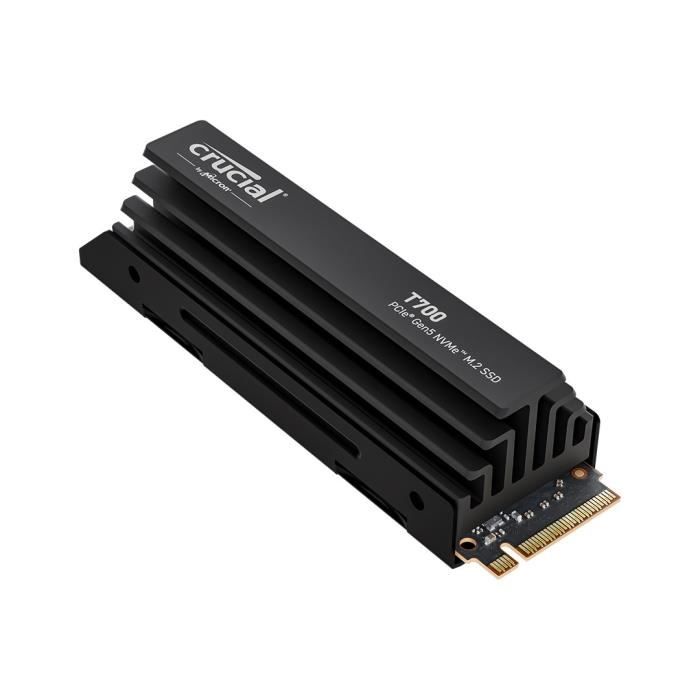 SSD interne - Crucial - T700 - 2 To - avec Diss - PCIe 5.0 - 12 400 Mo/s lecture - 11 800 Mo/s écriture