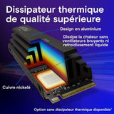 SSD interne - Crucial - T700 - 2 To - avec Diss - PCIe 5.0 - 12 400 Mo/s lecture - 11 800 Mo/s écriture