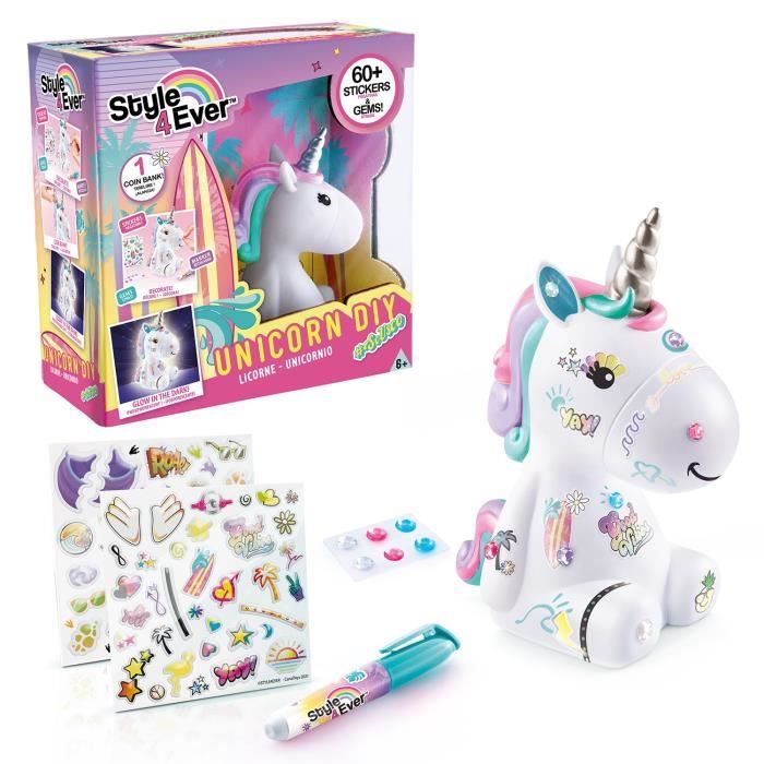 Unicorn to decorate - CANAL TOYS - STYLE 4 EVER - Girl - Glows in the dark