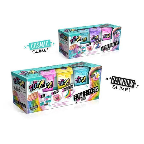 Lot de 3 Slime Shakers  Modele aléatoire Cosmic ou Rainbow - Crée tes propres slimes ! Canal Toys