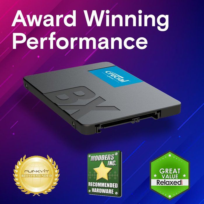 CRUCIAL - Disque SSD Interne - BX500 - 4To - 2,5 pouces (CT4000BX500SSD1)