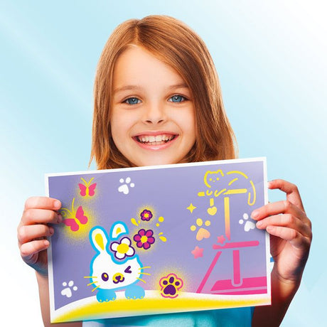 Kit de Création de Posters avec spray électronique, pochoirs et feutres - Airbrush Art - AIR 015 Canal Toys