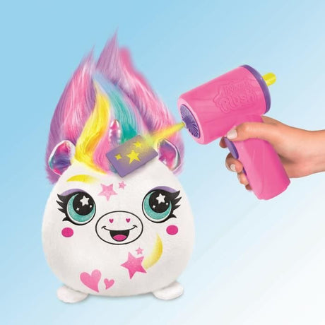 Peluche Squishy Hair'iffic  a coiffer et décorer avec spray électronique, feutres, - Airbrush Plush -AIR 040- aléatoire Canal Toys