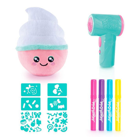 Canal Toys - Airbrush Plush – Peluche Squishy Food'tastic a décorer avec feutres parfumés et pochoirs - AIR 072