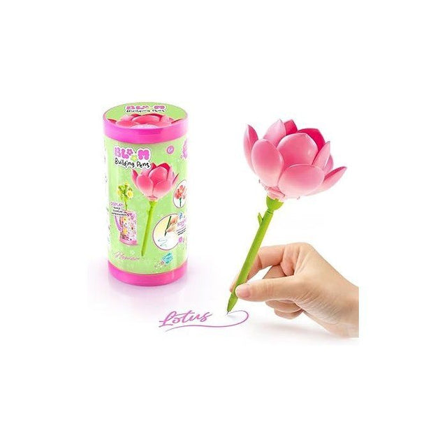 Canal Toys – BLOOM – Stylo Fleur a Construire – Encre pailletée et parfumée – 6 fleurs a collectionner – BLM 001