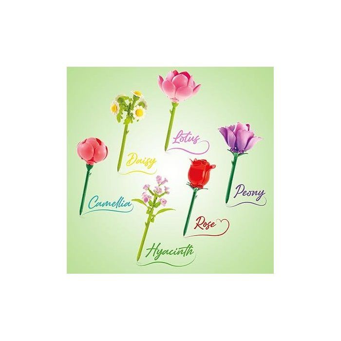 Canal Toys – BLOOM – Stylo Fleur a Construire – Encre pailletée et parfumée – 6 fleurs a collectionner – BLM 001