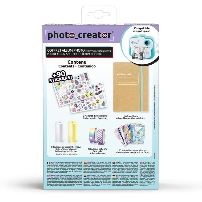 PHOTO CREATOR - Coffret Album Photo pour appareil photo a impression instantanée - Compatible Photo Creator - CLK 007 - Canal Toys