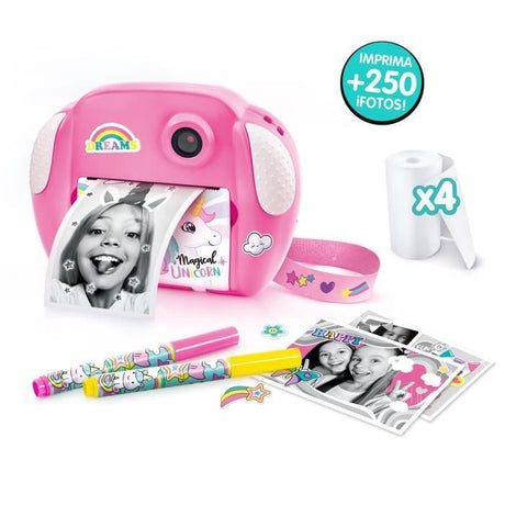 PHOTO CREATOR - Appareil Photo a impression instantanée Junior - Theme Licorne - CLK 013 - Canal Toys
