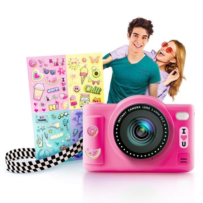 Canal Toys - Photo Creator -Appareil Photo Numérique Pop Couleur Rose- Avec carte SD 8Go incluse - CLK 042