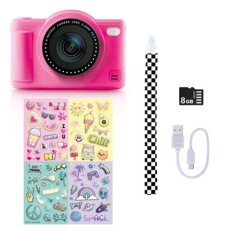 Appareil Photo Numérique Pop Couleur Rose- Avec carte SD 8Go incluse - Photo Creator - CLK 042 Canal Toys