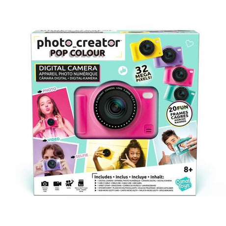 Appareil Photo Numérique Pop Couleur Rose- Avec carte SD 8Go incluse - Photo Creator - CLK 042 Canal Toys