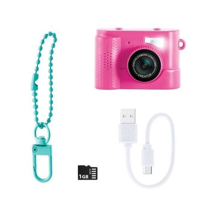 Appareil Photo et Vidéo Numérique Mini Cam' – Compact - avec Porte-clé et Carte SD 1Go Incluse – Photo Creator –– CLK 06 Canal Toys