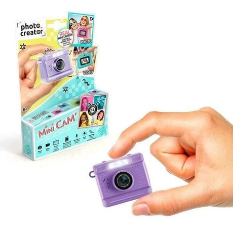 Appareil Photo et Vidéo Numérique Mini Cam' – Vintage - avec Porte-clé et Carte SD 1Go Incluse – Photo Creator  – CLK 06 Canal Toys