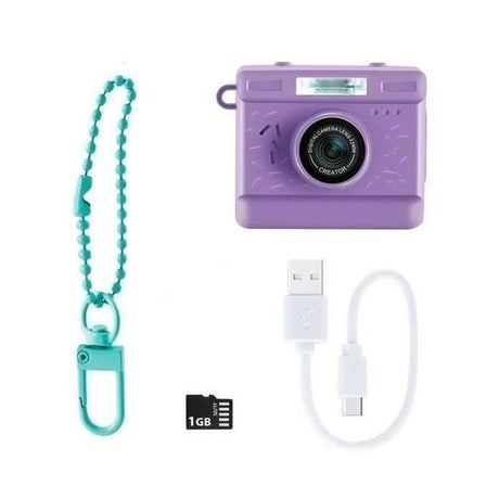 Appareil Photo et Vidéo Numérique Mini Cam' – Vintage - avec Porte-clé et Carte SD 1Go Incluse – Photo Creator  – CLK 06 Canal Toys