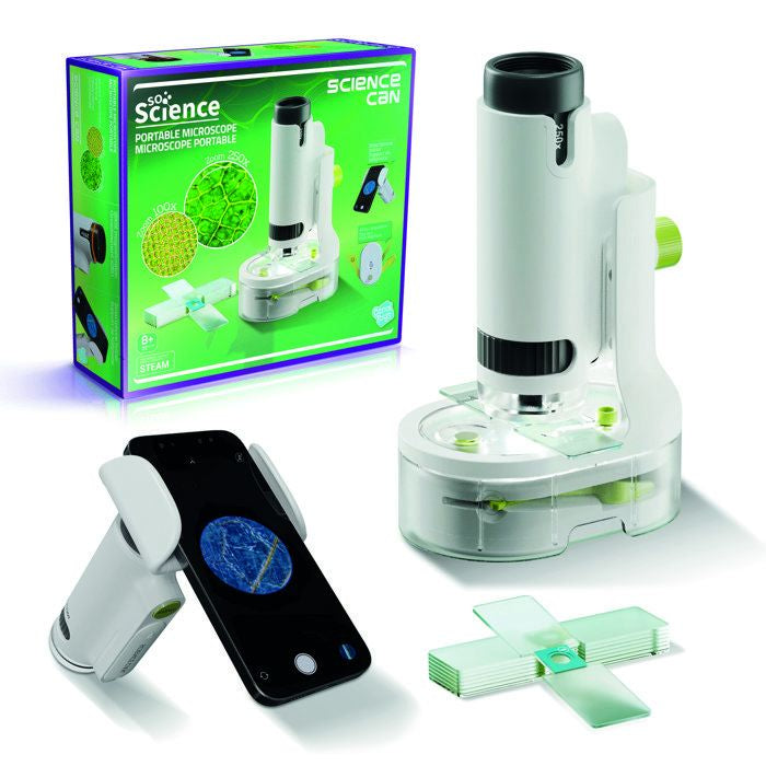 Canal Toys - So Science - Microscope Portable 250X avec support smartphone et accessoires - COS 001