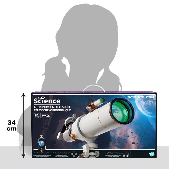 Canal Toys - So Science - Télescope astronomique avec support smartphone et oculaires 40x/16x - COS 002
