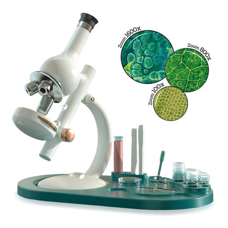 Canal Toys - So Science - Microscope édition labo avec grossissement jusqu'a 1600x, filtre RGB et support téléphone - COS 004