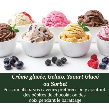 Sorbetiere  CUISINART - ICEM10E - 12 W - 475 ml - Blanc