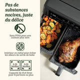 Friteuse sans huile CUISINART - Airfryer AFD10OBLE - Capacité 10,4L - Double cuves - Noir - 2400W