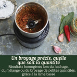 Moulin a épices - CUISINART - Fonctionne par impulsion - 2 bols avec couvercle - Bleu nuit