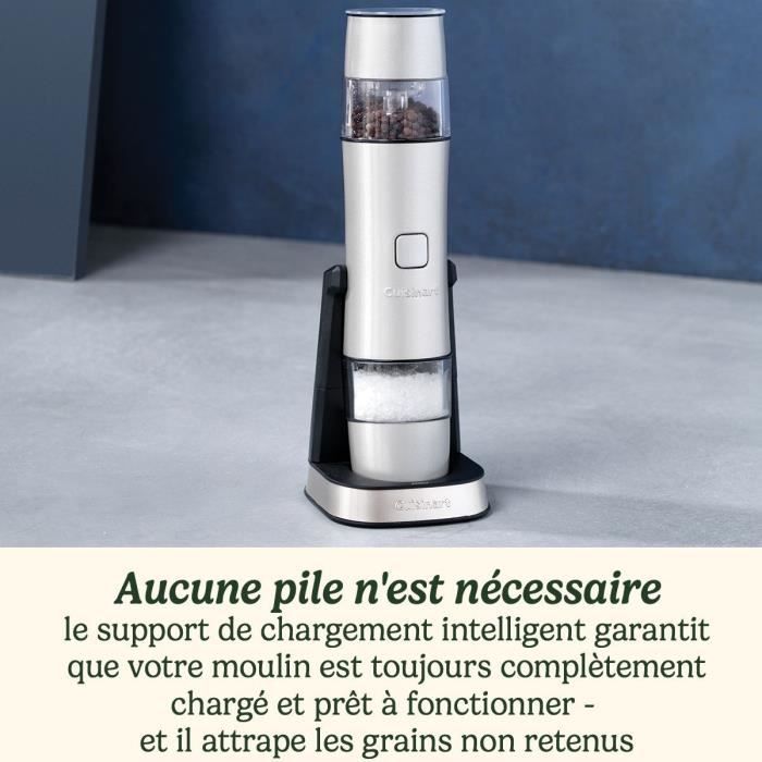 Saliere / Poivriere - CUISINART - SG6BE - 20 min - Automatique - Rechargeable - Bleu nuit