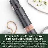 Saliere / Poivriere - CUISINART - SG6SE - 20 min - Automatique - Rechargeable - Gris perle