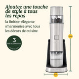 Saliere / Poivriere - CUISINART - SG6SE - 20 min - Automatique - Rechargeable - Gris perle