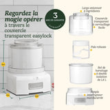 Sorbetiere CUISINART - ICE21E - Capacité 1,4L - Préparation rapide en 25min - 35W