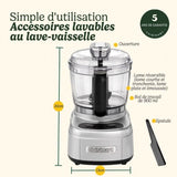Hachoir électrique - CUISINART - ECH4E Mini Prep Pro - 250 W - 900 ml - Gris