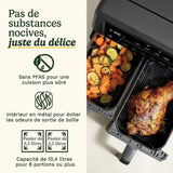 Friteuse sans huile CUISINART - Airfryer AFD10XBLE - Capacité 10,4L - Double cuves - Noir - 2400W