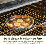 Batterie de cuisine - Tous feux dont induction - CUISINART - 77-11G - Acier inoxydable - 11 pieces