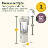 Blender - CUISINART - PBL100E Blast&Go - 120 W - 500 ml - 50 dB - Blanc